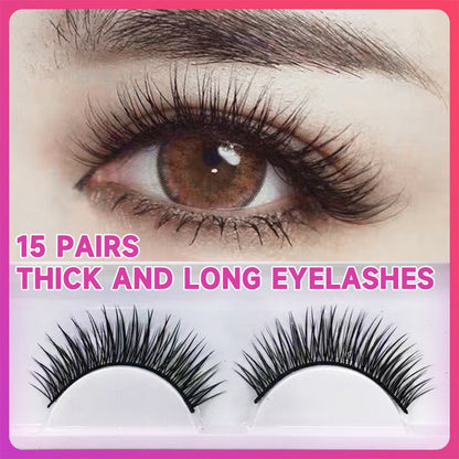 1 pair of false eyelashes, little devil box, natural false eyelashes, eyelashes, mink, natural type Eyelashes