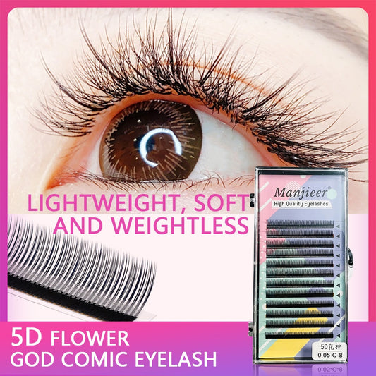 5d flower god grafted eyelashes fairy hair Japanese cartoon sunflower style single root velvet eyelashes multi-store special