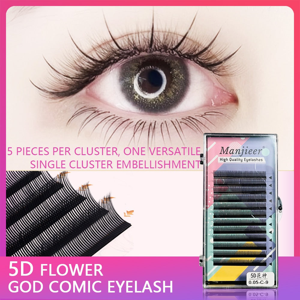 5d flower god grafted eyelashes fairy hair Japanese cartoon sunflower style single root velvet eyelashes multi-store special