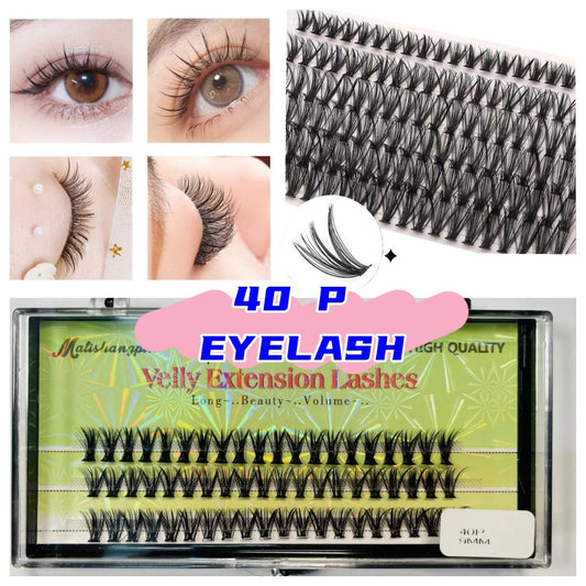 40D 0.1mm 60pcs False Eyelashes Natural Mink 3d 40d Makeup Eyelashes