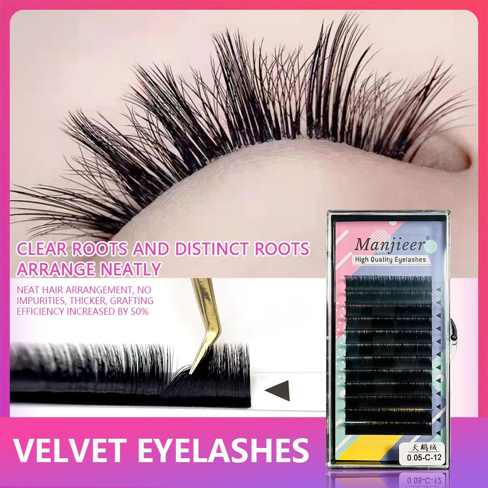 0.05 Velvet Eyelashes, Single Eyelashes, Multiple Roots, Special for Beautiful Eyelashes, Sunflowers, Cartoon Eyes, False Eyelashes, Cartoon Style Eyelashes of Internet Celebrities