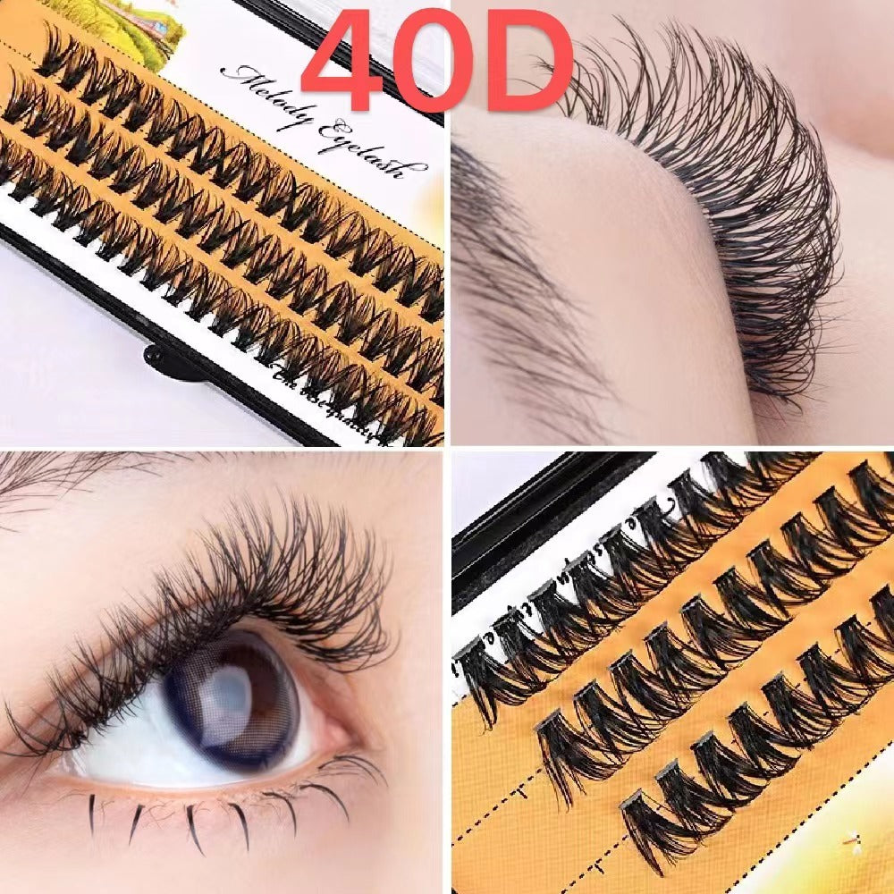 False eyelashes 40D8MM-14MM Cluster eyelash extension 40D Mink mixed tray long type Y lashes DIY eyelash extensions Eyelash accessories