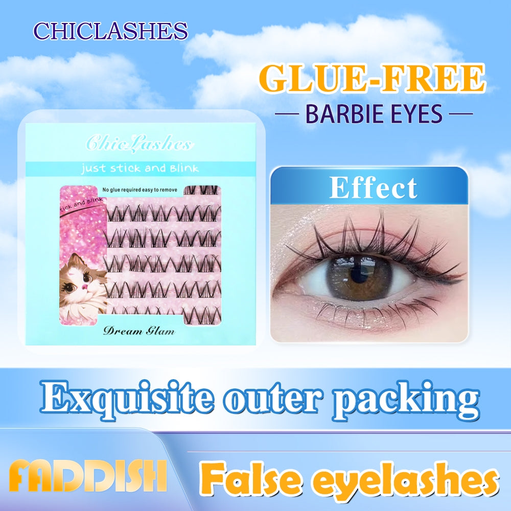 [Shipped from Thailand] Self-adhesive false eyelash mascara, D-shaped curve, glue-free false eyelash extension