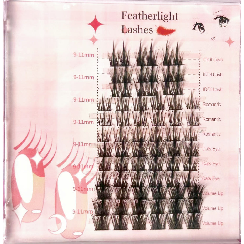 False Eyelashes 8 Rows Mink Eyelashes Thick Soft Natural Looking For Women Soft DIY False Eyelashes Tweezers Set