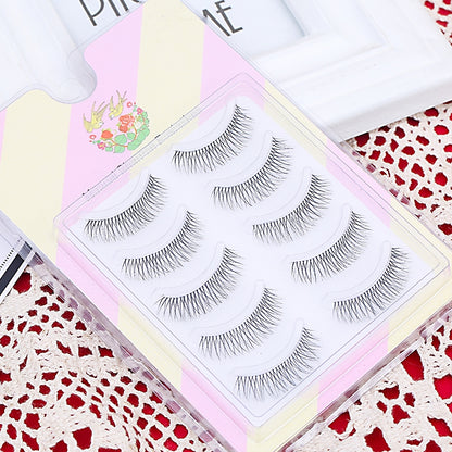 5D False Eyelashes Natural False Eyelashes Eyelashes Mink Eyelashes Natural 3 Pairs Eyelashes [Thai Seller Ready Stock]