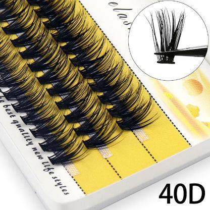 False eyelashes 40D8MM-14MM Cluster eyelash extension 40D Mink mixed tray long type Y lashes DIY eyelash extensions Eyelash accessories