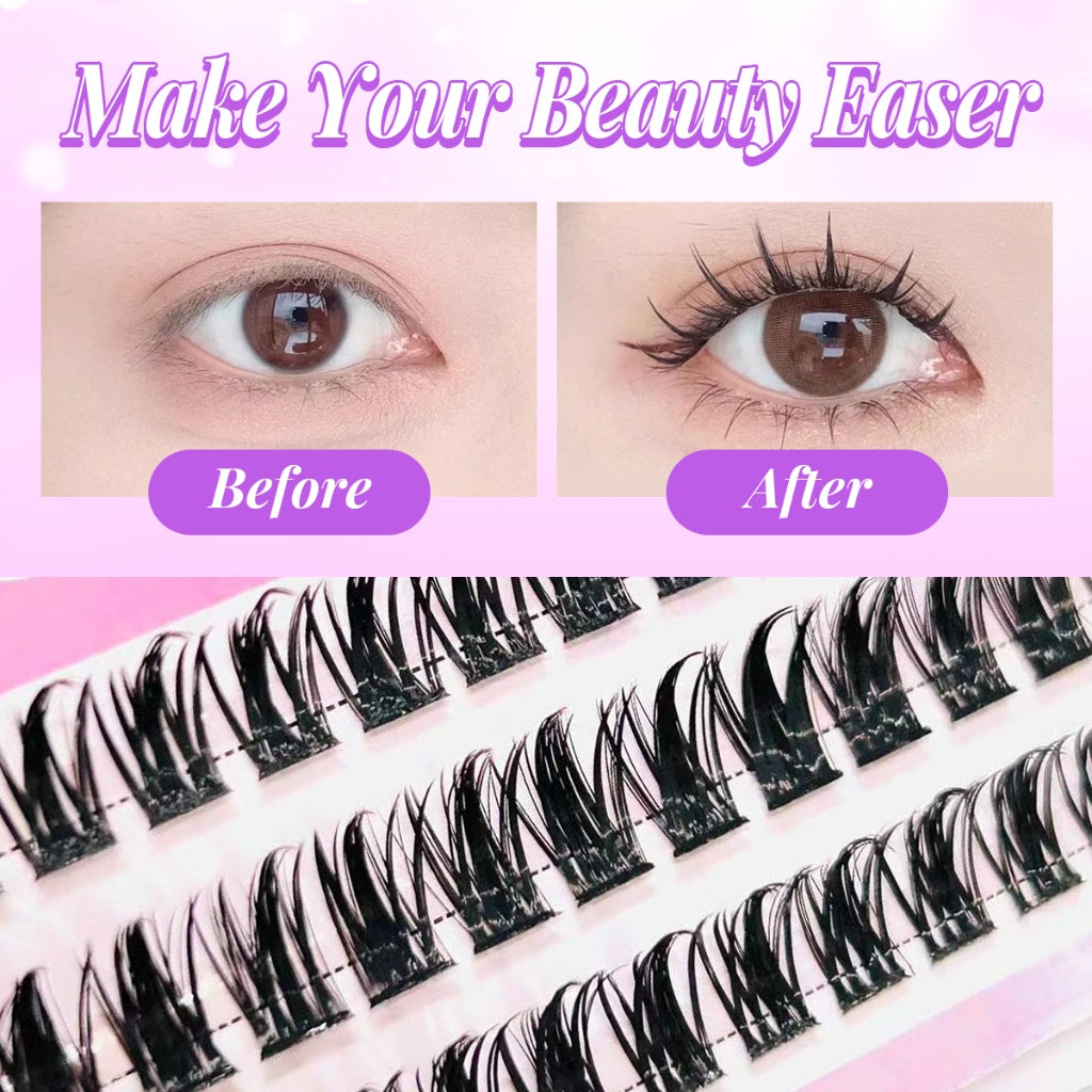 Chic 2024 40D New Natural Split False Eyelashes C/D Curl DIY Lashes Makeup Tools Reusable Eyelash Extensions Eyelashes Cluster