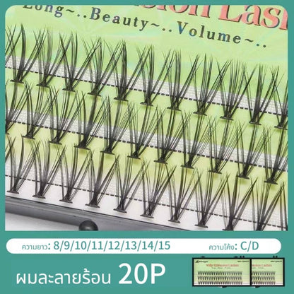 Soft False Eyelashes Water Soluble Natural Looking For Salon Fivestar False Eyelashes Mink Natural 20d For Makeup