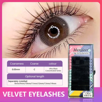 0.05 Velvet Eyelashes, Single Eyelashes, Multiple Roots, Special for Beautiful Eyelashes, Sunflowers, Cartoon Eyes, False Eyelashes, Cartoon Style Eyelashes of Internet Celebrities