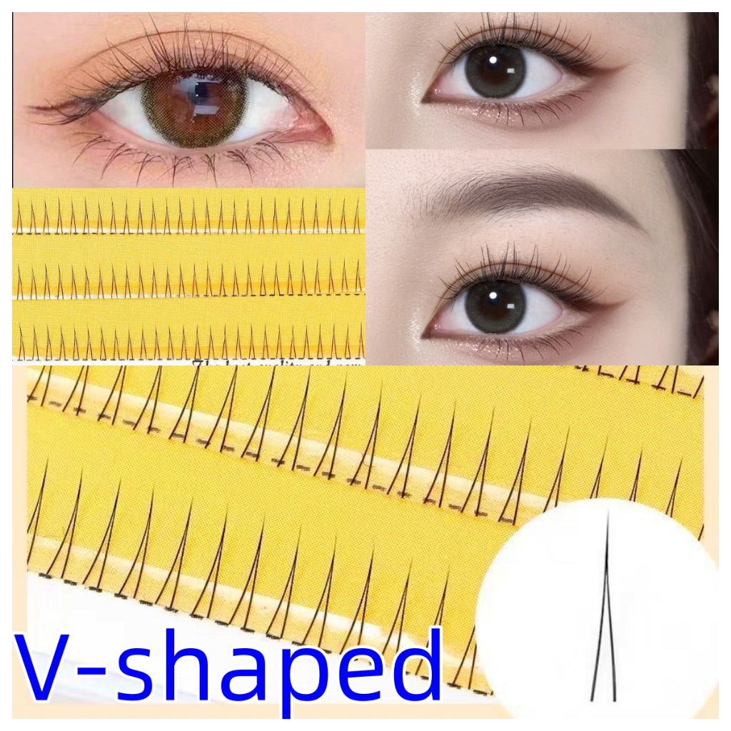 V-shaped lower eyelashesV-shaped lower eyelashes are suitable for daily makeup, salon personal eyelash extensions, and equipment.