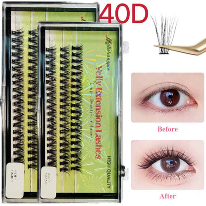 40D 0.1mm 60pcs False Eyelashes Natural Mink 3d 40d Makeup Eyelashes