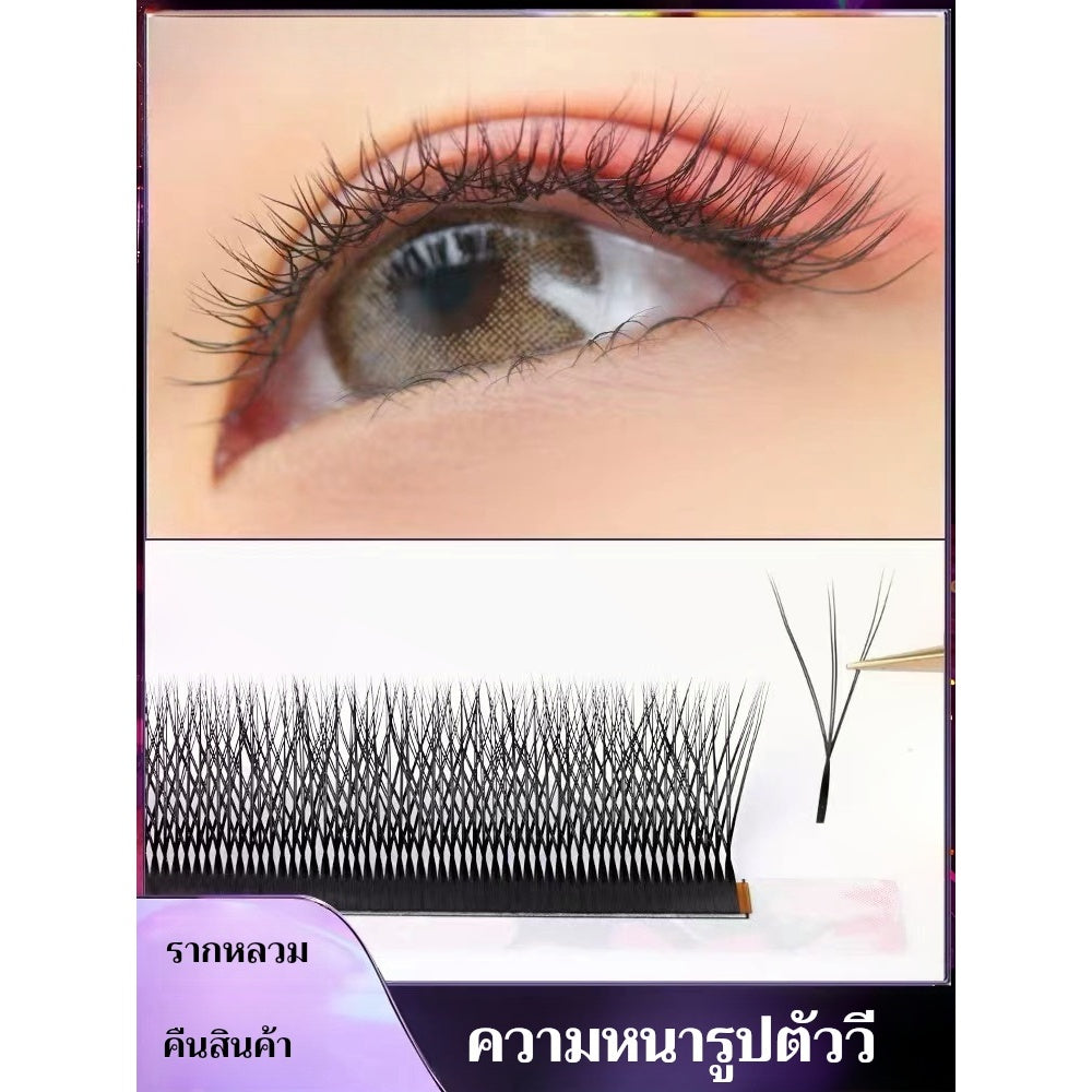 False Eyelashes Mink Lashes 4D W For Eyelash Extensions False Eyelashes 4D W Shape 0.05mm D Bouquet For Eyelash Extensions