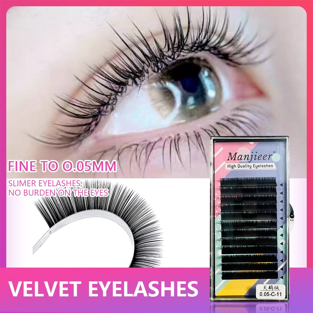 0.05 Velvet Eyelashes, Single Eyelashes, Multiple Roots, Special for Beautiful Eyelashes, Sunflowers, Cartoon Eyes, False Eyelashes, Cartoon Style Eyelashes of Internet Celebrities