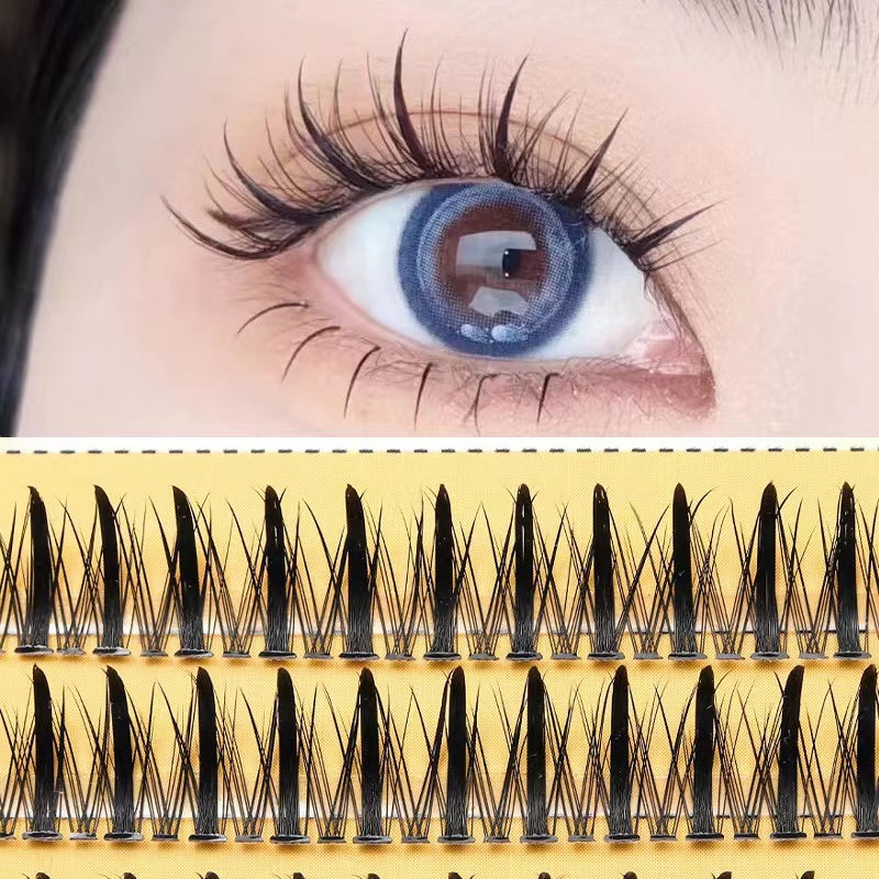 Thick Barbie false eyelashesตุ๊กตาบาร์บี้หนาขนตาปลอมสามรูปแบบขนตาปลอมหนาแต่งหน้าเครื่องมือต่อขนตาขนตาปลอมช่อ