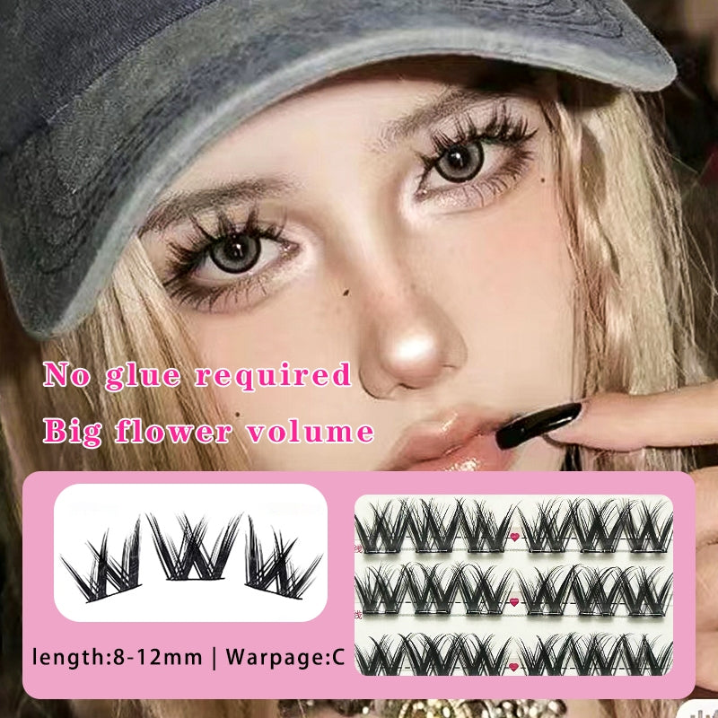 3D False Eyelashes, Glue-free False Eyelashes, Self-adhesive False Eyelashes, Natural, Reusable