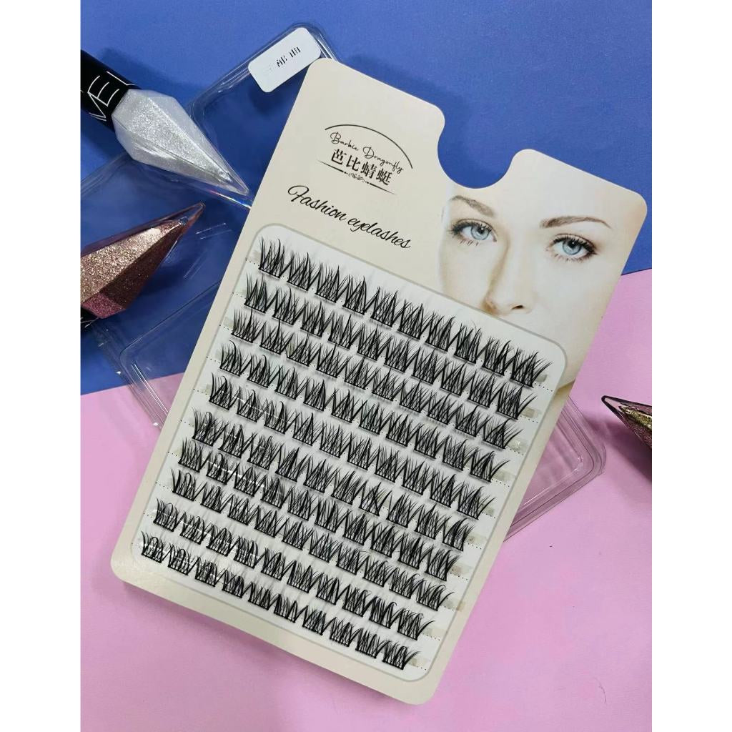 2024 For DIY Makeup False Eyelashes Natural Soft Reusable False Eyelashes Trilogy Little Devil False Eyelashes Natural Cluster Single