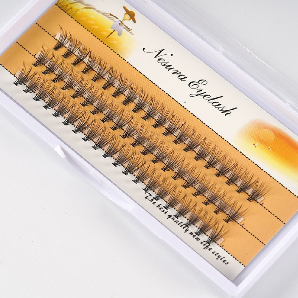 20D False Eyelashes, Thick Cluster False Eyelashes 20D 0.07 20 Strands, Dense, Natural, European, American Style