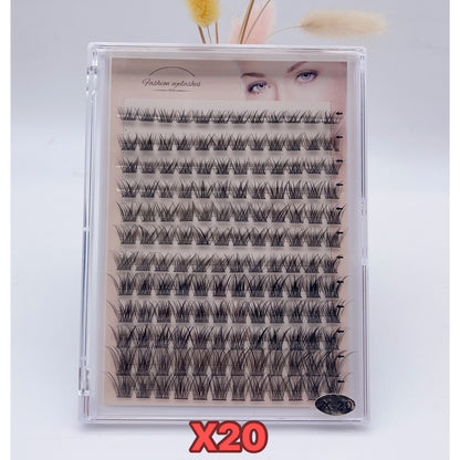 False eyelashes, artificial mink, stand-alone, thick eyelashes, natural, makeup, eyelash extensions, false eyelashes, 12 rows, large capacity 8mm-16mm