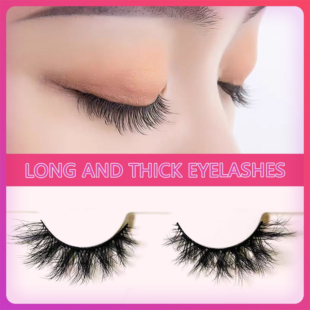 False eyelashes, ready to ship in Thailand, 3D false eyelashes, natural false eyelashes, eyelashes, mink, natural, 3 pairs Eyelashes, Thai seller, ready stock