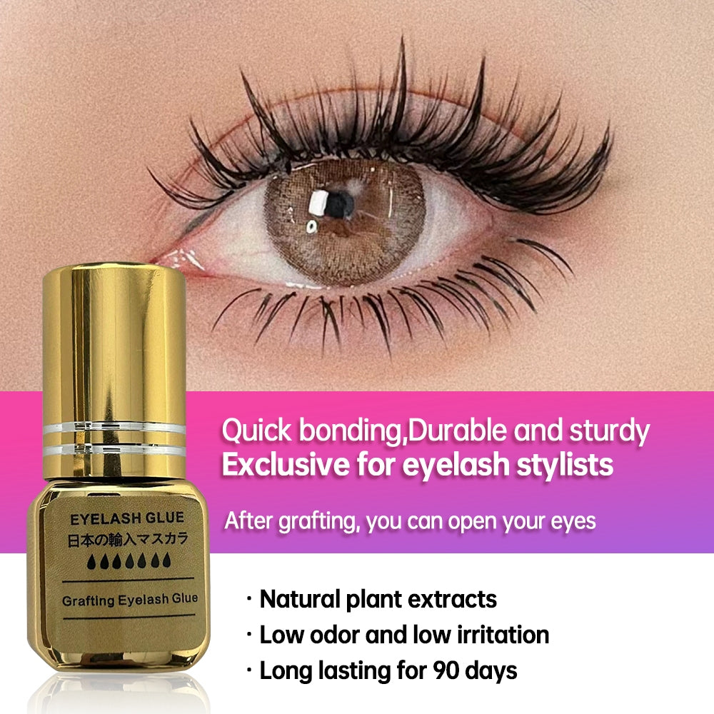 False eyelash glue, professional glue for salon, fast drying glue, suitable for individual eyelash extension in salon.