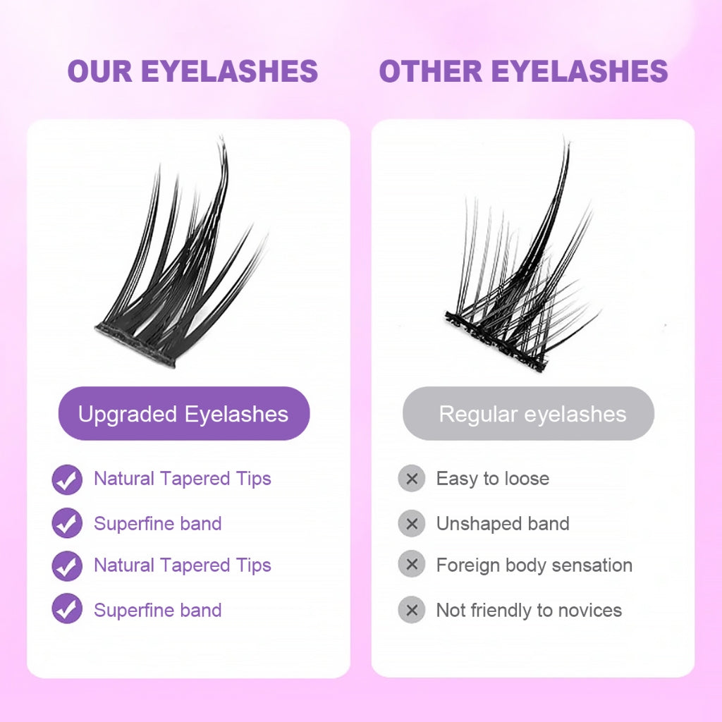 Chic 2024 40D New Natural Split False Eyelashes C/D Curl DIY Lashes Makeup Tools Reusable Eyelash Extensions Eyelashes Cluster