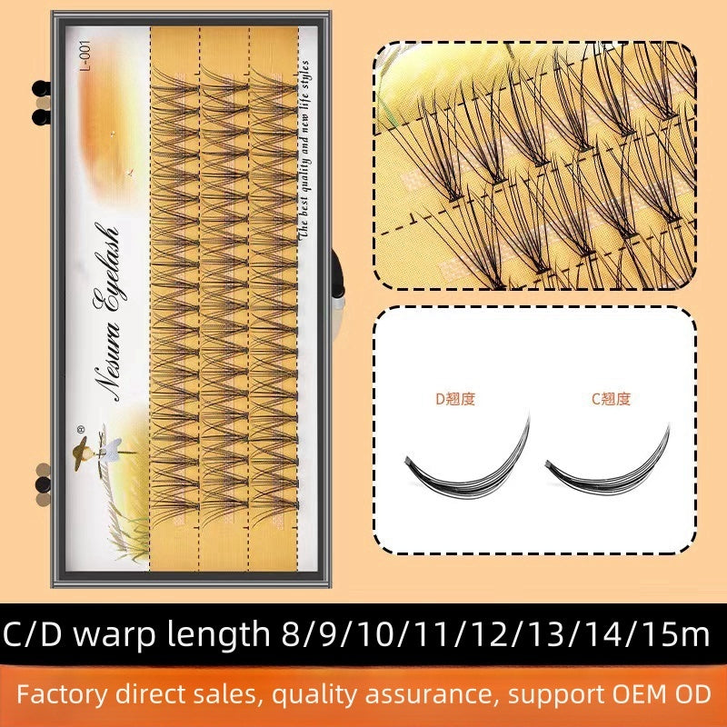 ขนตาปลอมรับสินบนด้วยตนเอง 0.05 ขนตาร้อนละลาย 10 ขนตาคลัสเตอร์เดี่ยวขนตาปลอมที่นุ่มเป็นพิเศษและเป็นธรรมชาติ