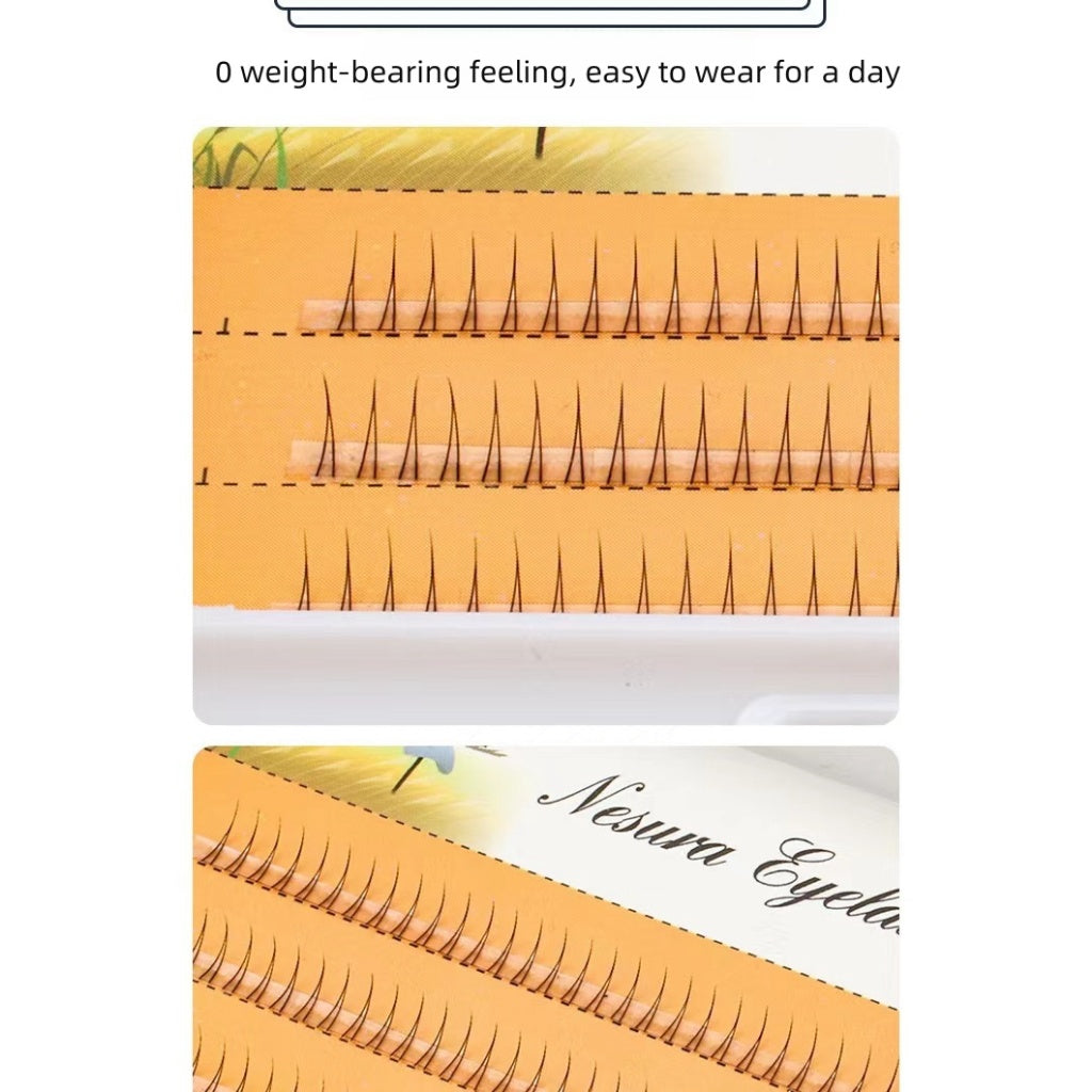 V-shaped lower eyelashesV-shaped lower eyelashes are suitable for daily makeup, salon personal eyelash extensions, and equipment.