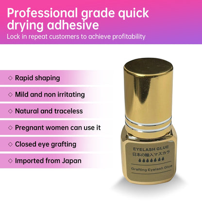 False eyelash glue, professional glue for salon, fast drying glue, suitable for individual eyelash extension in salon.