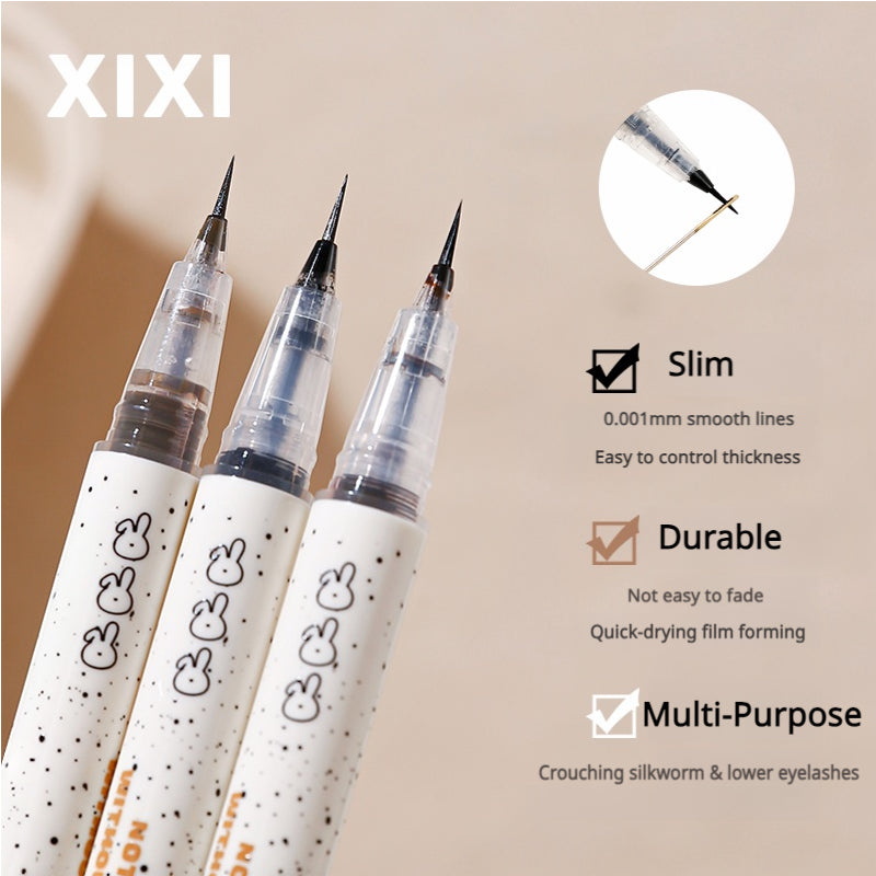 xixi 0.001mm ultra-fine tip eyeliner waterproof and long-lasting party student novice does not smudge and fade away official