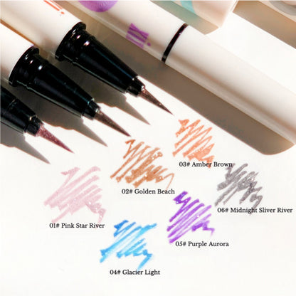 xixi Diamond Eyeliner Waterproof and Sweatproof Eyeshadow Eyeshadow Brightening Color Pen Stage