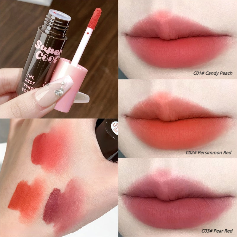 xixi mousse velvet matte lip mud, velvet lip gloss is not easy to stick to the cup, lip glaze without makeup to whiten the lips