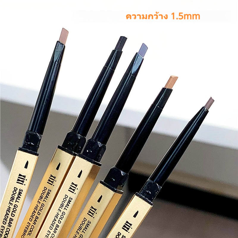 XIXI Small Gold Bar Scirocco Double-ended Eyebrow Pencil Colorful Small Gold Chopsticks Slim Triangle Waterproof Long-lasting Makeup