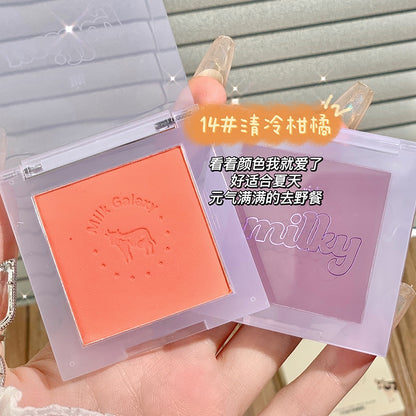 Xixi Single Color Blush Palette Milk Blush Purple 02 Blush Extension 11 Brightening Trough Trough Bleaching Female Highlight Pink