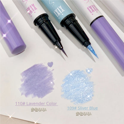 xixi Liquid Eyeliner Cream Pen Transparent Blue Silkworm Light Pen Flash Diamond Eyeliner Long-lasting Pure Desire Momsheng