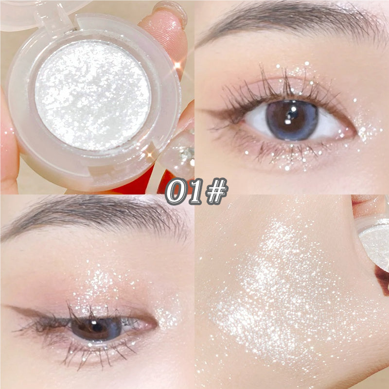 xixi Bulb Monochrome Eyeshadow 03 Cang Salt Sea Soft Glutinous Potato Texture Pearly highlight, exquisite shine, explosion of energy