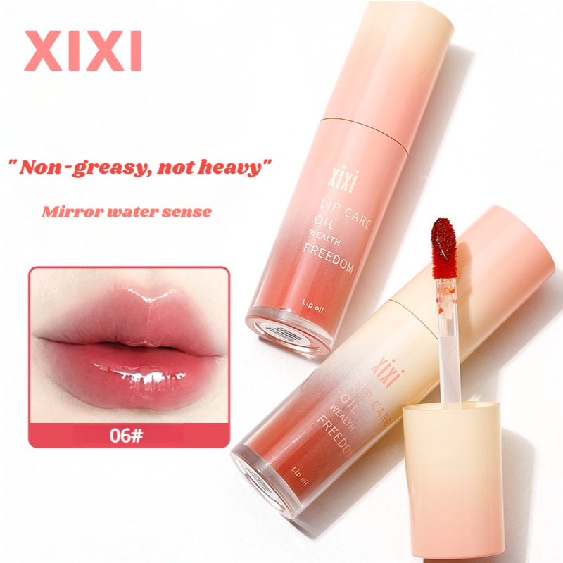 ลิปกลอส xixi ลิปแก้วน้ำกลอส สีติดทนนาน สไตล์หื่นบริสุทธิ์ แต่งหน้าปลอม ลิปสติกไวท์เทนนิ่ง ลิปเคลือบสำหรับนักเรียน