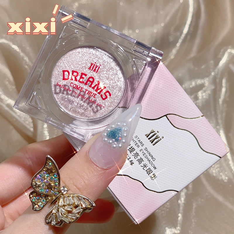 xixi Cowherd Eyeshadow Palette Moonstone Sparkling Fine Glitter Powder Pearlescent Sequins Single Color Brightening Niche Yi