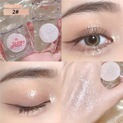 xixi Cowherd Eyeshadow Palette Moonstone Sparkling Fine Glitter Powder Pearlescent Sequins Single Color Brightening Niche Yi