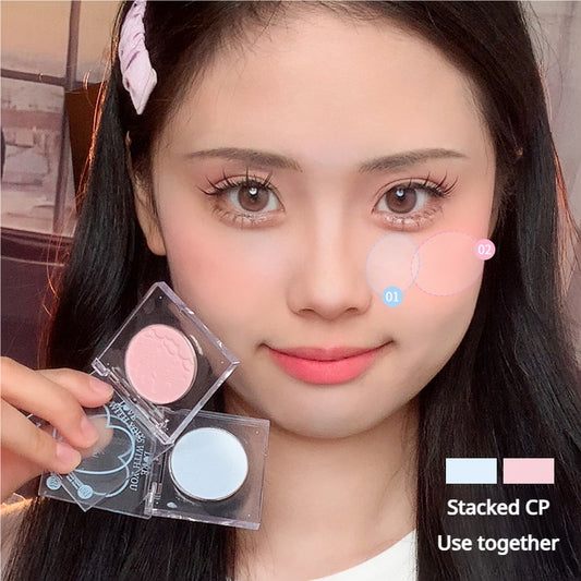 xixi Cha Cha Peach Heart Single Color Blush Blush Blush Purple Expand Low Saturation Shrink Color Matte Natural Brightening and Contouring