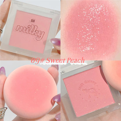 Xixi Single Color Blush Palette Milk Blush Purple 02 Blush Extension 11 Brightening Trough Trough Bleaching Female Highlight Pink