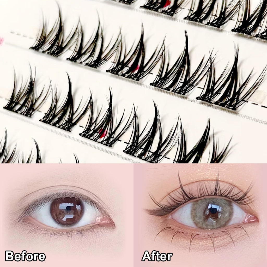 3D False Eyelashes, Glue-free False Eyelashes, Self-adhesive False Eyelashes, Natural, Reusable