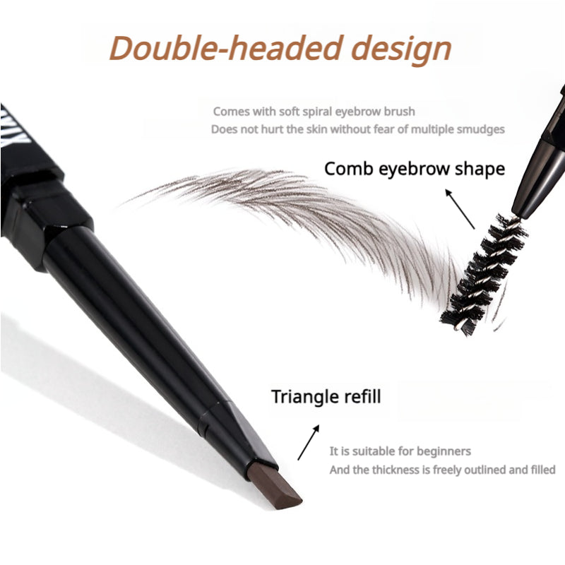 xixi Small black chopsticks, beautiful three-dimensional eyebrow pencil, easy to use, no smudge, and gives a natural bright color for students.