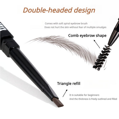 xixi Small black chopsticks, beautiful three-dimensional eyebrow pencil, easy to use, no smudge, and gives a natural bright color for students.