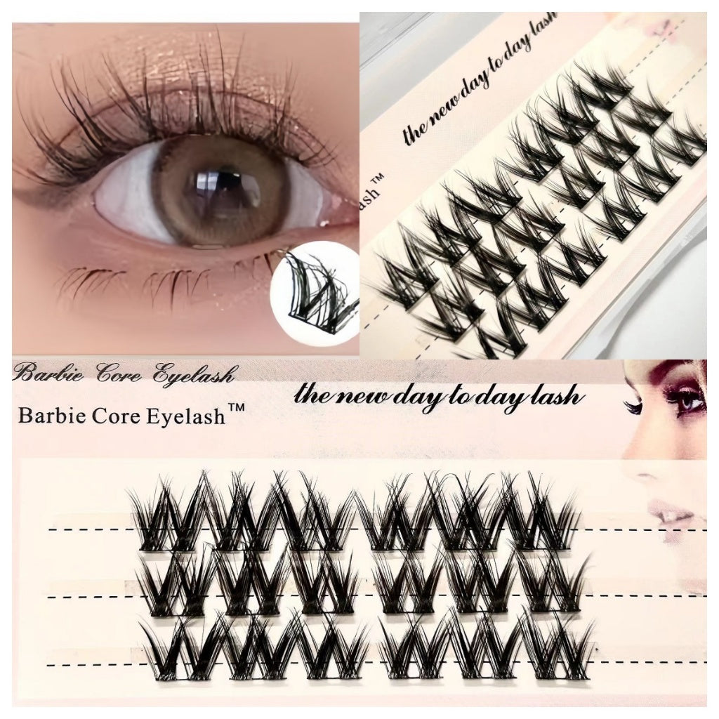 2024 For DIY Makeup False Eyelashes Natural Soft Reusable False Eyelashes Trilogy Little Devil False Eyelashes Natural Cluster Single