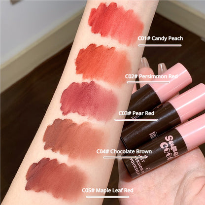 xixi mousse velvet matte lip mud, velvet lip gloss is not easy to stick to the cup, lip glaze without makeup to whiten the lips