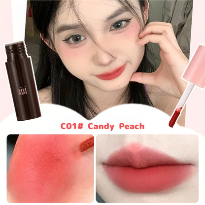 xixi mousse velvet matte lip mud, velvet lip gloss is not easy to stick to the cup, lip glaze without makeup to whiten the lips