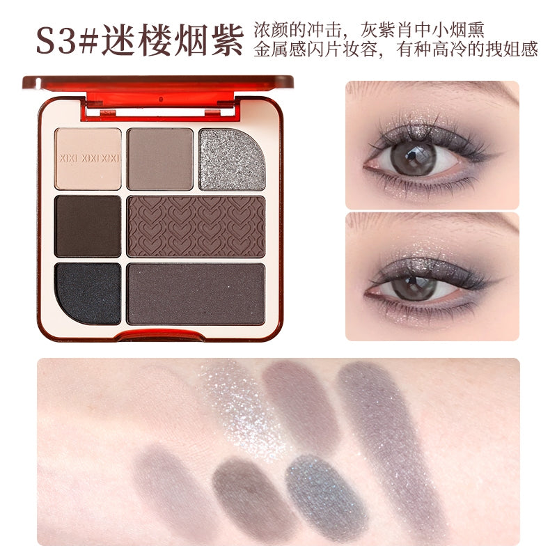 Xixi 7-color eyeshadow Palette Soft Matte Matte Broken Diamond Pearlescent Fine Glitter highlighter Blush All In One Price