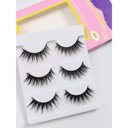 3D mink false eyelashes thick and exaggerated European and American Latin stage performance makeup long tail extra long mink hair three-dimensional cross messy false eyelashes