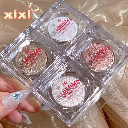 xixi Cowherd Eyeshadow Palette Moonstone Sparkling Fine Glitter Powder Pearlescent Sequins Single Color Brightening Niche Yi