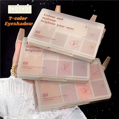 xixi Glowing Beautiful Eyes Seven-color Eyeshadow in Super Hot Earth Color Pearlescent Matte Palette Official Flagship Store Au